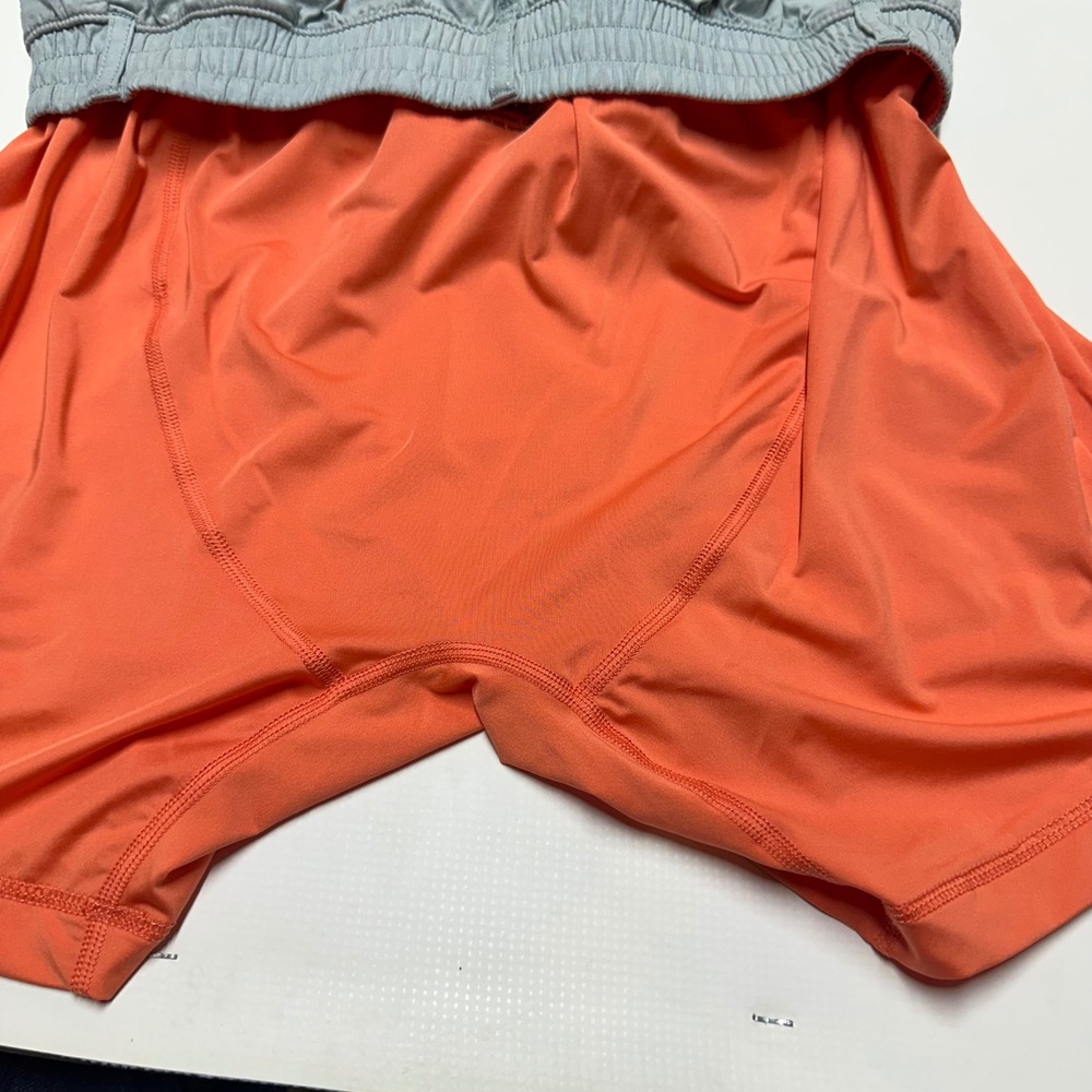 Birddogs Mens L Lined Gym Shorts Blue Gray Orange Built-in Liner 9 Inch Inseam - Picture 5 of 8